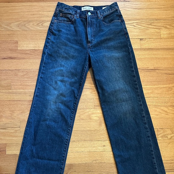Aritzia The Farrah Hi-rise Wide Jean in Be About Dark Bleu - Picture 5 of 9